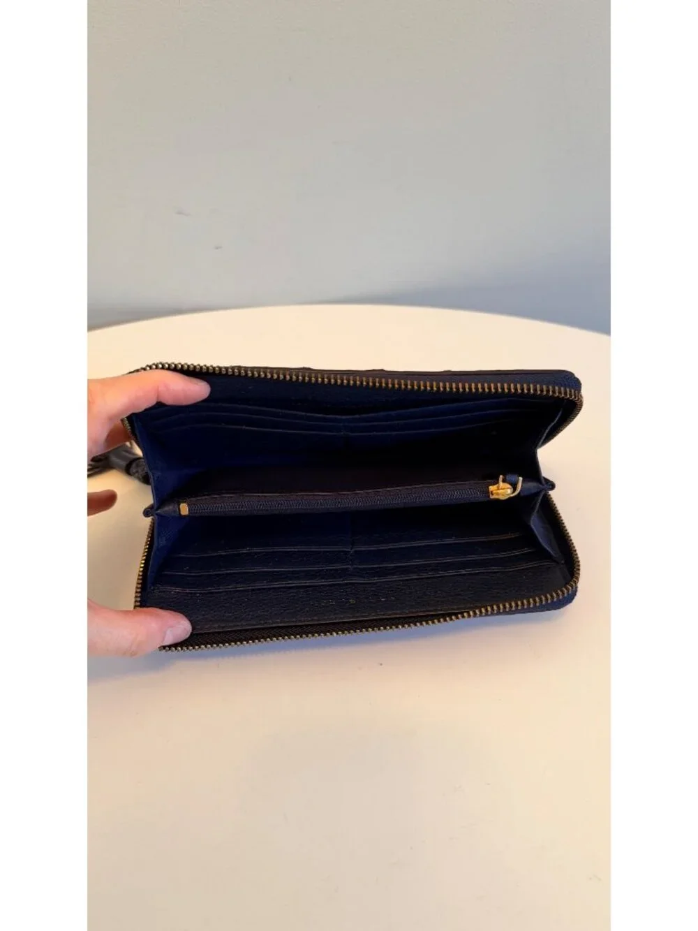 Tory Burch Taylor Zip Continental Wallet Snake-Embossed Leather Harlequin Tassel